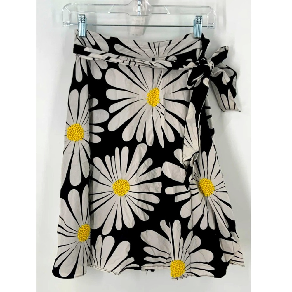 INC International Concepts Daisy Print Skirt With Beading Fully Lined Size 2
